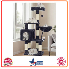 Heybly Cat Toy Tree Cat Tower condo for Indoor Cats with Padded Plush Perch