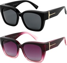 Yogo Vision Polarized Fit Over Glasses Sunglasses for Women Men Wear Over