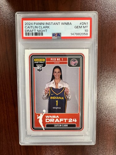 2024 PANINI INSTANT WNBA Caitlin Clark #DN1 Draft Night Rookie RC Fever PSA 10