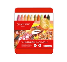 Caran d’Ache Neocolor II Beya Rebaï Warm Shades 10 Water-Soluble Wax Pastels Tin