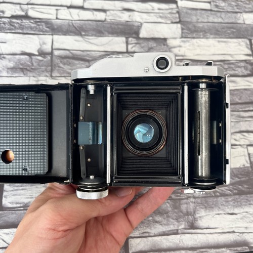 Konishiroku Pearl Folding Film Camera Hexar 75mm F4.5 Lens Vintage Rare!! - Picture 11 of 20