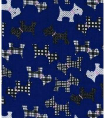Bedrucktes Polycotton Bastelstoff Material - TERRIERS ROYAL