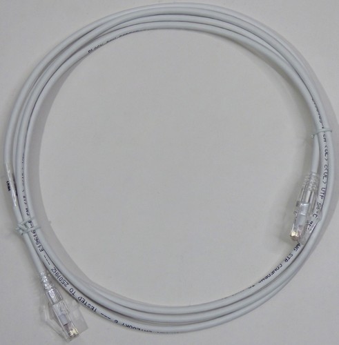 Black Box Slim-Net Cat6 Patch Cable 28AWG Stranded UTP 250MHz Snagless White 7ft - Picture 4 of 5