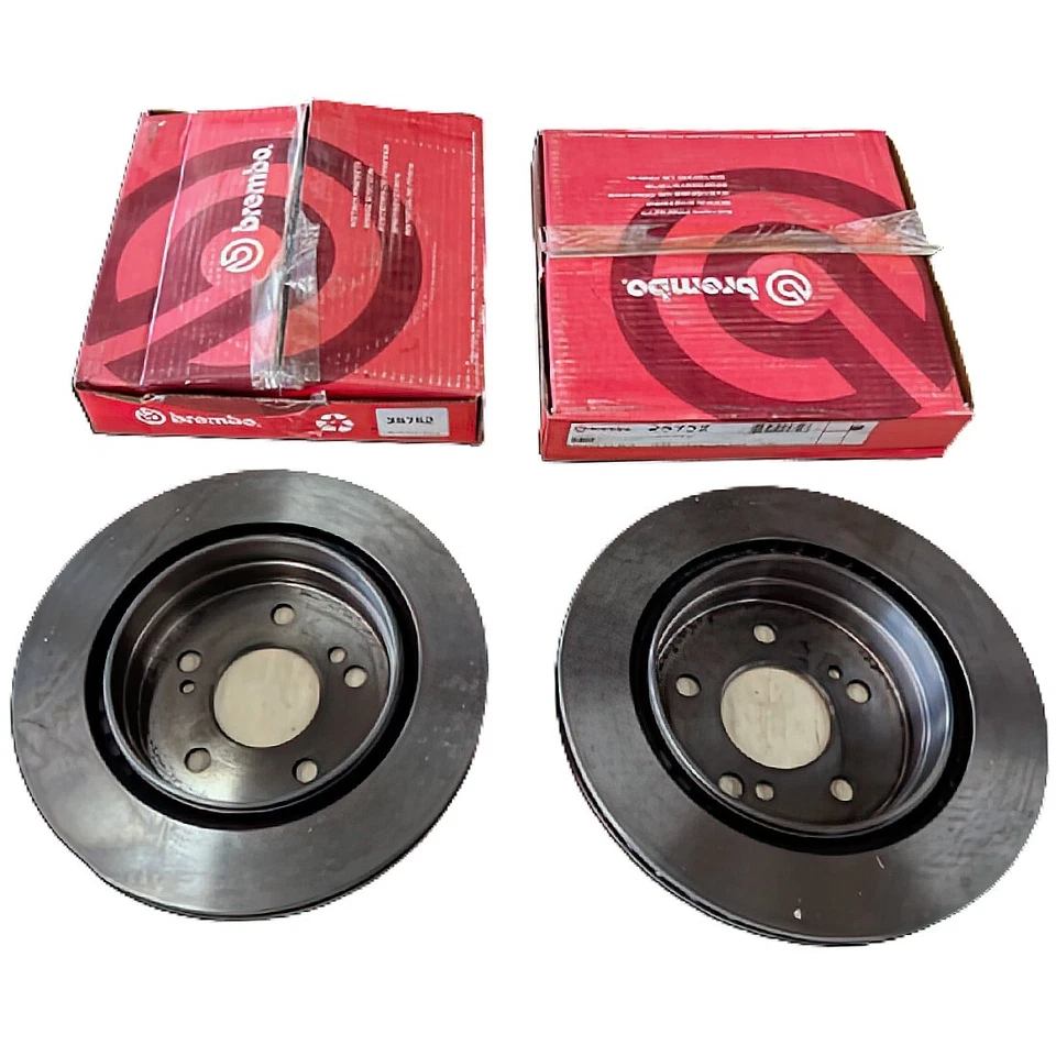Rotores de freno de disco Brembo traseros para Mercedes-Benz E320, E420, 400E, C36 AMG Foto 3 de 4