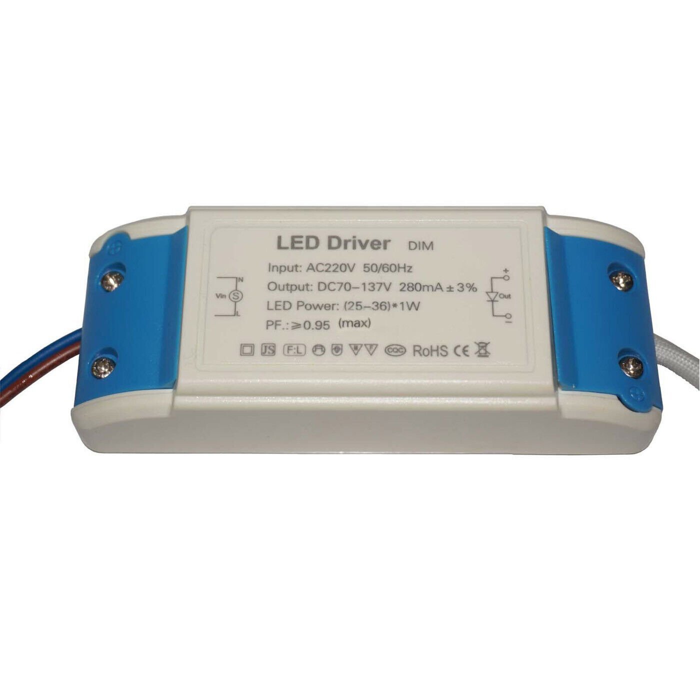 36W Compact LED Driver Electronic Power Supply DC70V137V LED