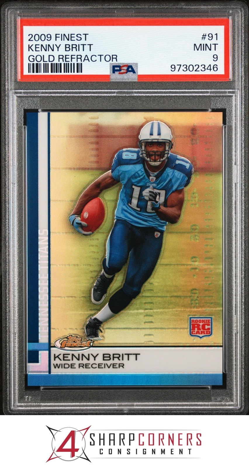 Kenny Britt Finest #91 Gold Refractor
