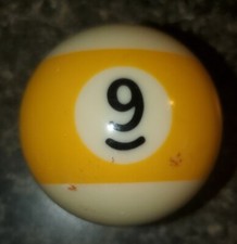 Replacement Regulation Pool Ball 9 Striped Yellow