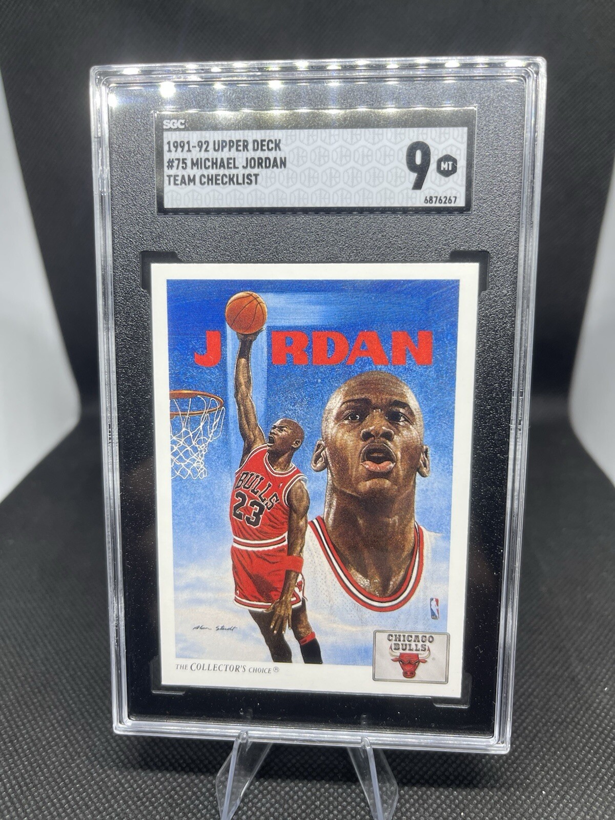 1991-92 Upper Deck Michael Jordan #75 SGC 9 Mint Chicago Bulls Basketball Card