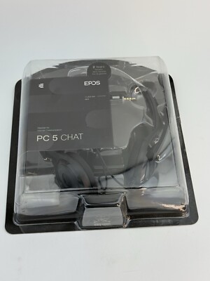 EPOS PC 5 Chat On-Ear 3.5mm Stereo Gaming Headset w/Boom Mic E-Learning, NEW