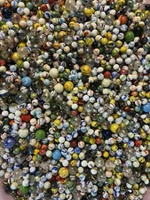 MARBLES SPECIAL COLLECTION 5/8 -FANCY MIX MARBLES 2 POUNDS More Shooters