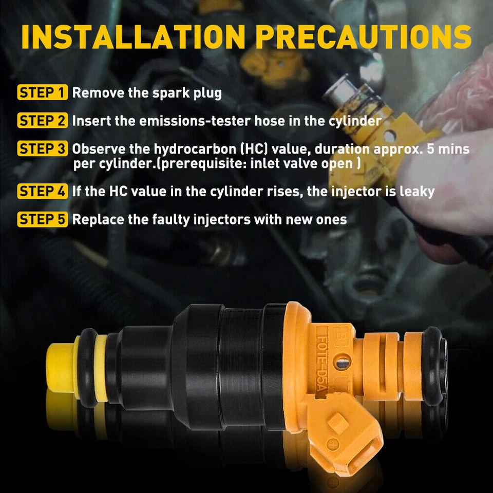 8Pcs Fuel Injectors For Ford F150 F250 F350 4.6 5.0 5.4 5.8 Replace #0280150718 - Image 4 of 4