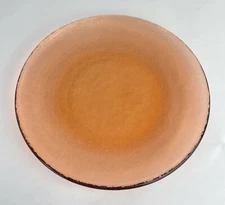 Fire and Light Recycled Glass 11" Dinner Plate Copper #2