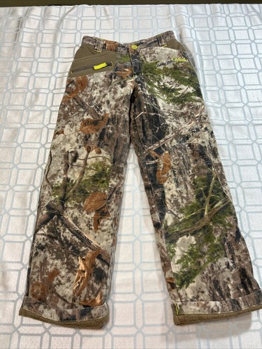 Cabela’s camo ZONZ Woodland’s Cotton Blended Hunting Insulation Pants Kids Small - Picture 3 of 11