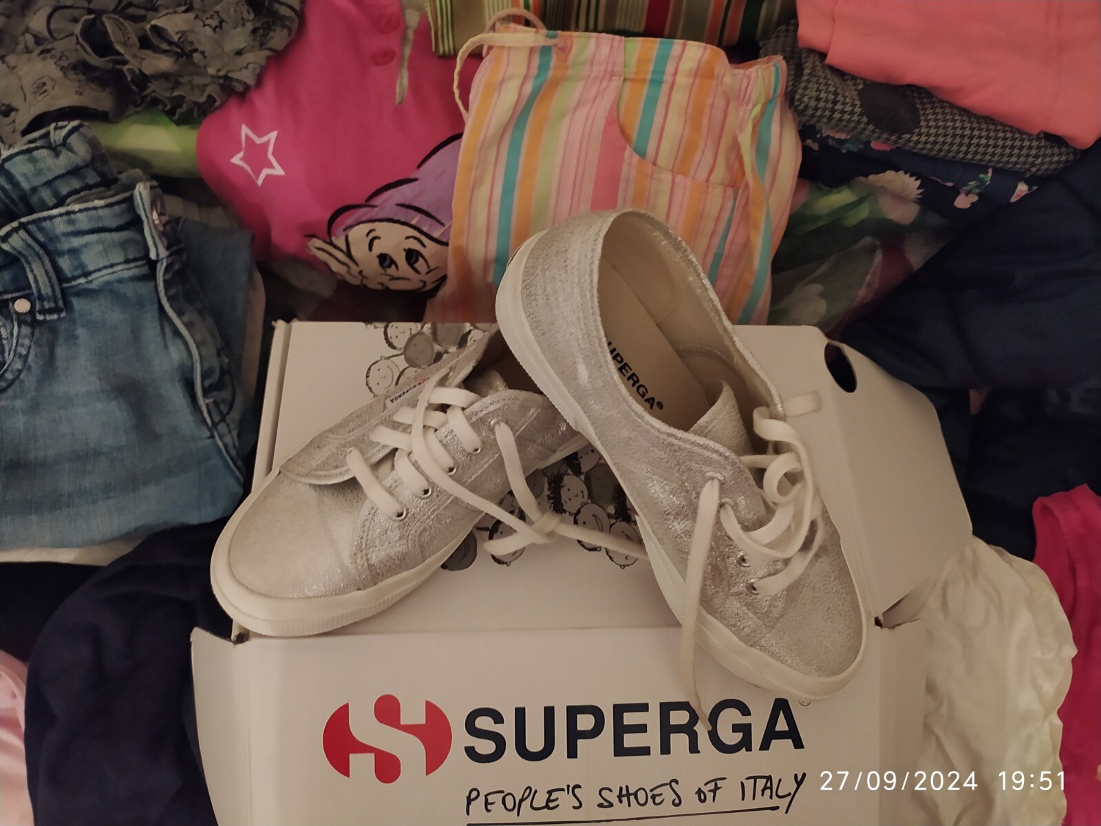 LOTTO ABBIGLIAMENTO ACCESSORI BAMBINA 11 12 ANNI 26 PEZZI SCARPE SUPERGA AFFARE