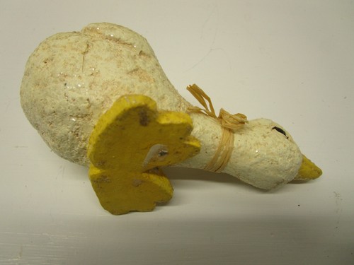 Vintage Ceramic Duck Figure 5.5"x2.5" With Glitter Finish Easter Decoration - Picture 3 of 3