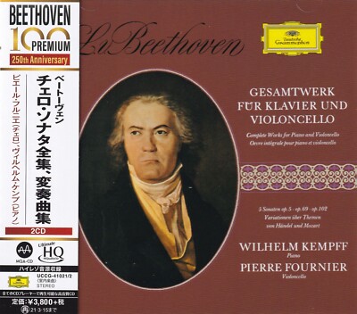 Beethoven Complete Works for Cello & Piano FOUNIER KEMPFF DGG UHQ MQA 2 CD New