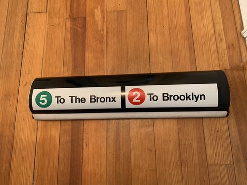 NYC NY VINTAGE SUBWAY ROLL SIGN NYCTA #2 TRAIN BROOKLYN #5 BRONX MTA TAPE OVER - Picture 6 of 6