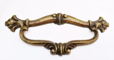 Brass French Provincial Antique Hardware Armoire Handle Drawer Pull 7.5”centers