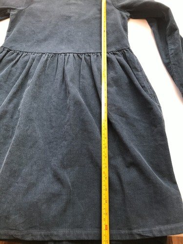L.A Relaxed Womens Charlotte Corduroy Dress Organic Cotton USA Small Sustainable - Picture 13 of 16