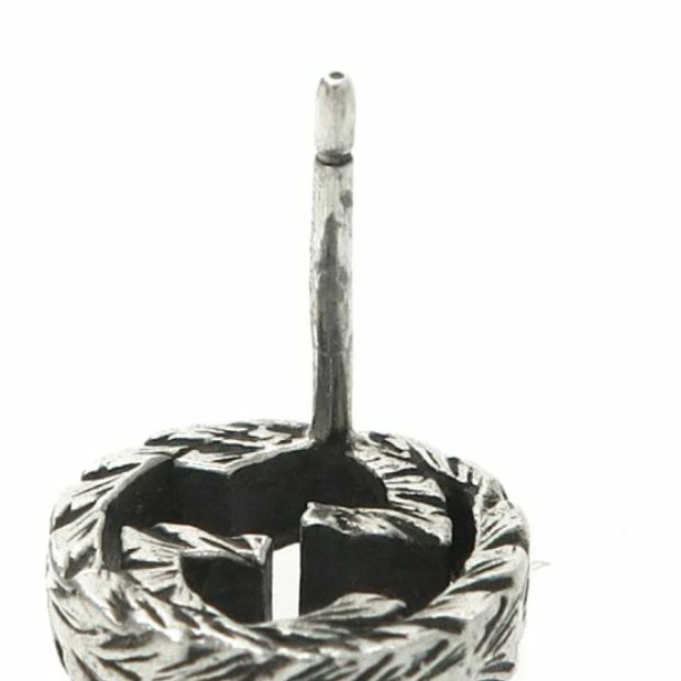 GUCCI Interlocking G Arabesque Stud Earrings Silv… - image 3