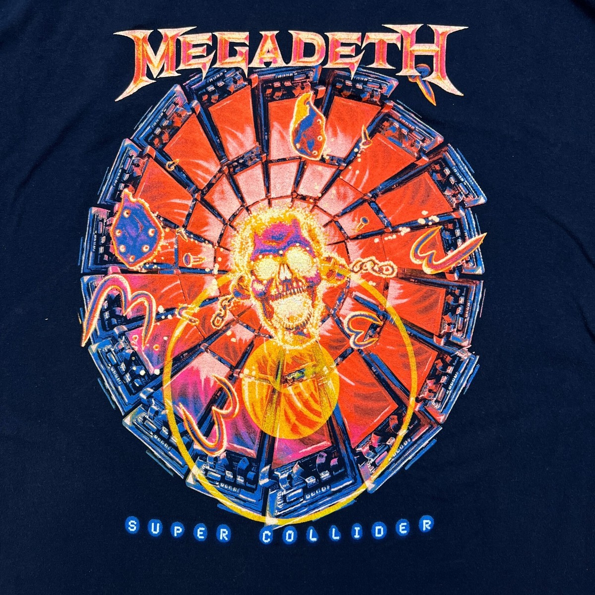 Vintage 2022 Megadeth T Shirt Mens XL Super Collider Skull Graphic
