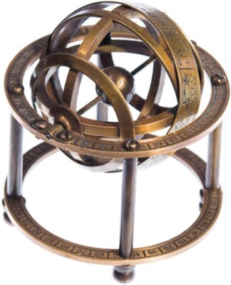 3 Inch Brass Small Armillary Sphere World Globe Handmade Marine Christmas Gift