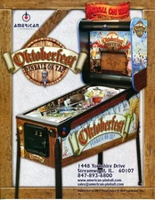 Octoberfest American Pinball Flyer/ Ad / Brochure