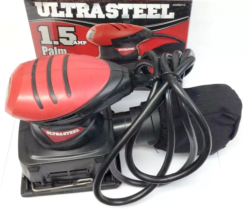 Ultra Steel Wood Finishing Corded Electric Power 1.5 Amp Hand Palm Sander - Image 2 of 2