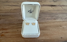 14K yellow gold butterfly earrings