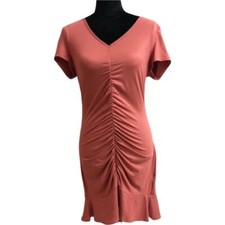 NWOT Vanity Room Short Sleeve Ruched Jersey Dress Size Small