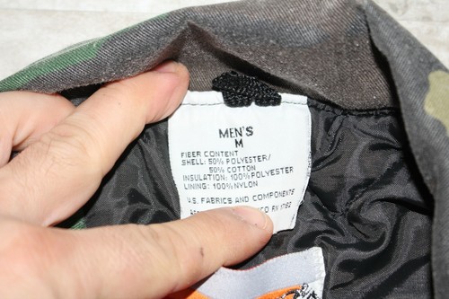 Vintage Winchester GREEN CAMO Insulated Coveralls Medium M Distressed GUC! - Picture 9 of 12