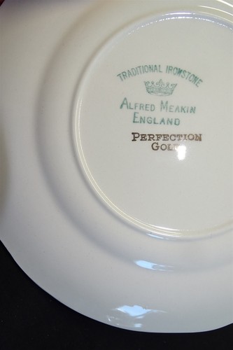 Alfred Meakin Perfection Gold Bread Plates Set of 10, Porcelain, 6.5", Vintage, - Picture 6 of 6