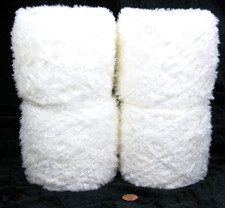 Wollpaket 500g  Wolle Effektgarn  Fransengarn  Häkelgarn naturweiß (0,5kg) Nr.7