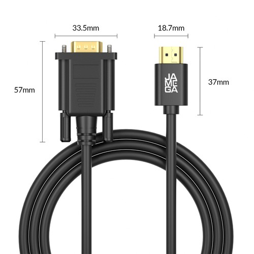 Cavo adattatore 2 m HDMI a VGA D-Sub 15 pin 1080P proiettore computer laptop - Foto 7 di 7