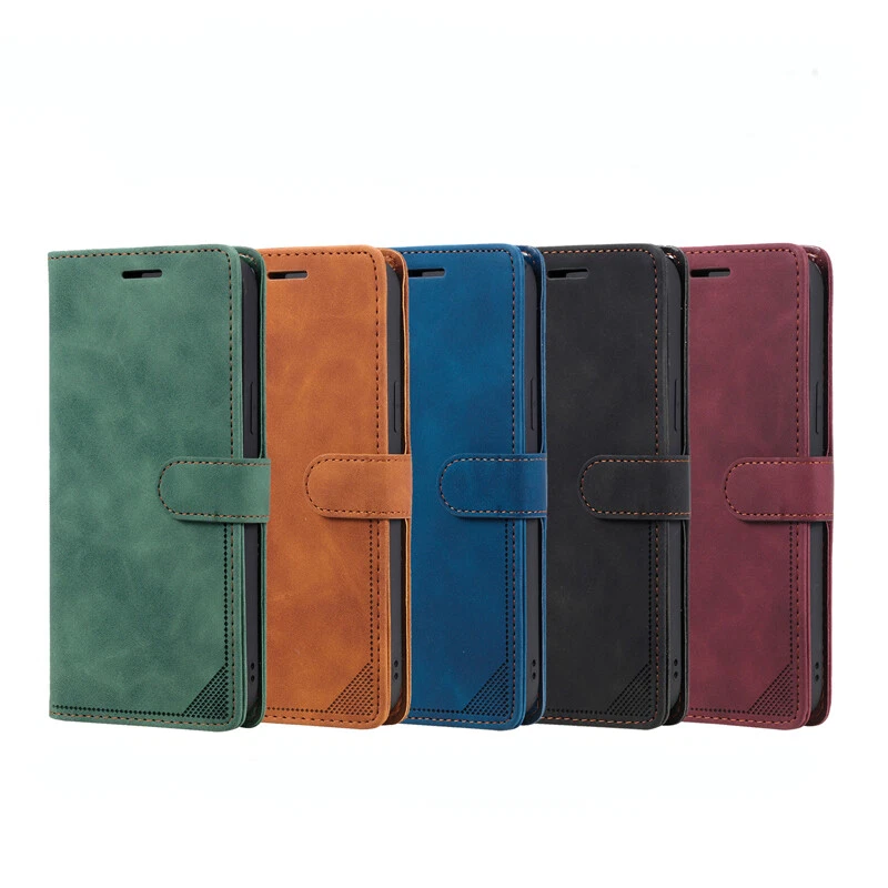 Delgada Funda Cartera de Cuero Tarjeta Abatible Cubierta para Xiaomi Redmi Note11s 10s 9s 8 7 Pro Foto 3 de 4