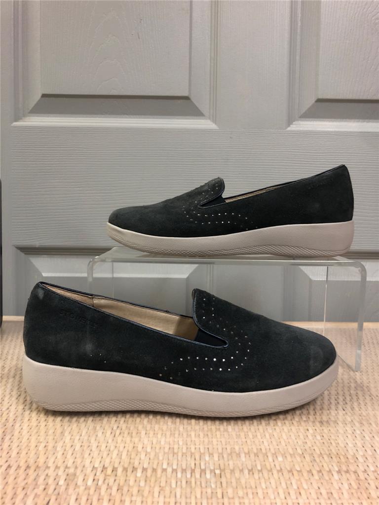 Stonefly Slip On Blue Suede Platerform Shoes Size 6 TCA | eBay