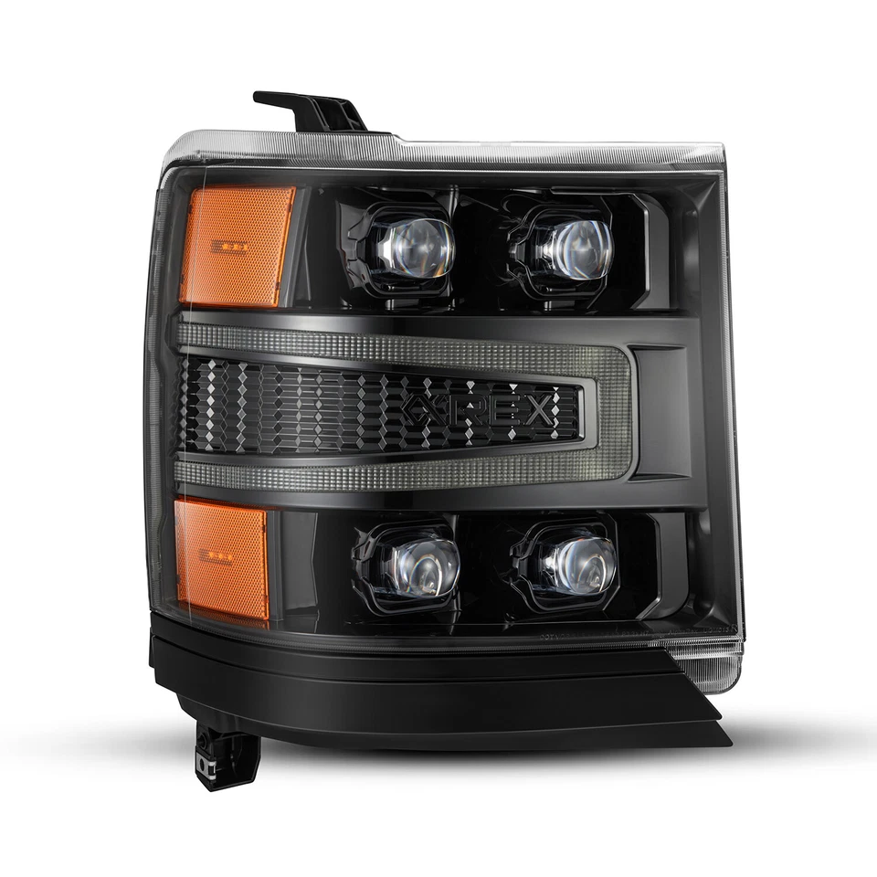 Fit 16-18 Chevrolet Silverado 1500 NOVA-Series Projector Headlights Alpha-Black - Imagem 2 de 4