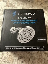 Shower Head - High Pressure Rain  Midnight Black Matte, 6 Inch Round 