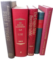 (5) Vtg HC Books Theological & Religious Studies Bible Commentary
