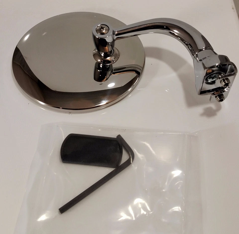 Универсальное выпуклое зеркало из нержавеющей стали 4 дюйма для Ford Dodge Chevy Mopar - Изображение 3 из 4