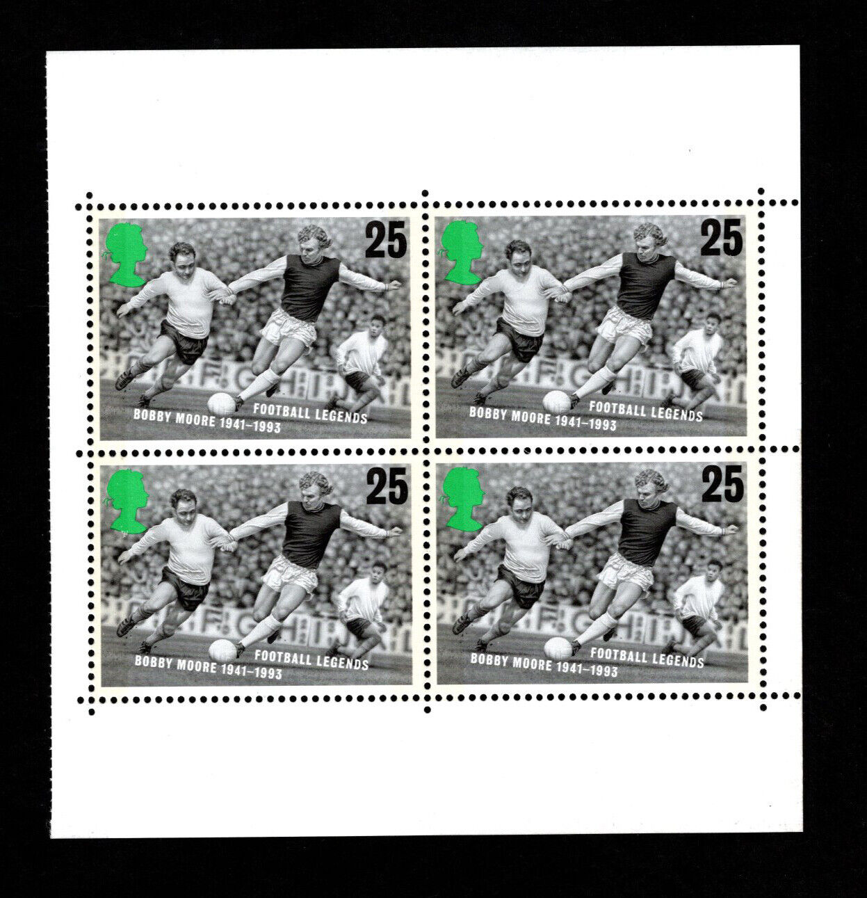 Great Britain,  Sc #1664a, MNH, 1996, Pane of four, Soccer, BOBB