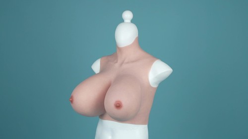 IMI Huge S Cup Silicone Breast Forms Crossdresser Fake Tits Breast Plate - Video 1 of 1