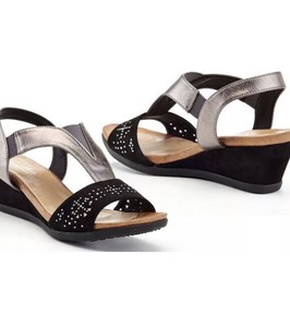 pewter wedge sandals