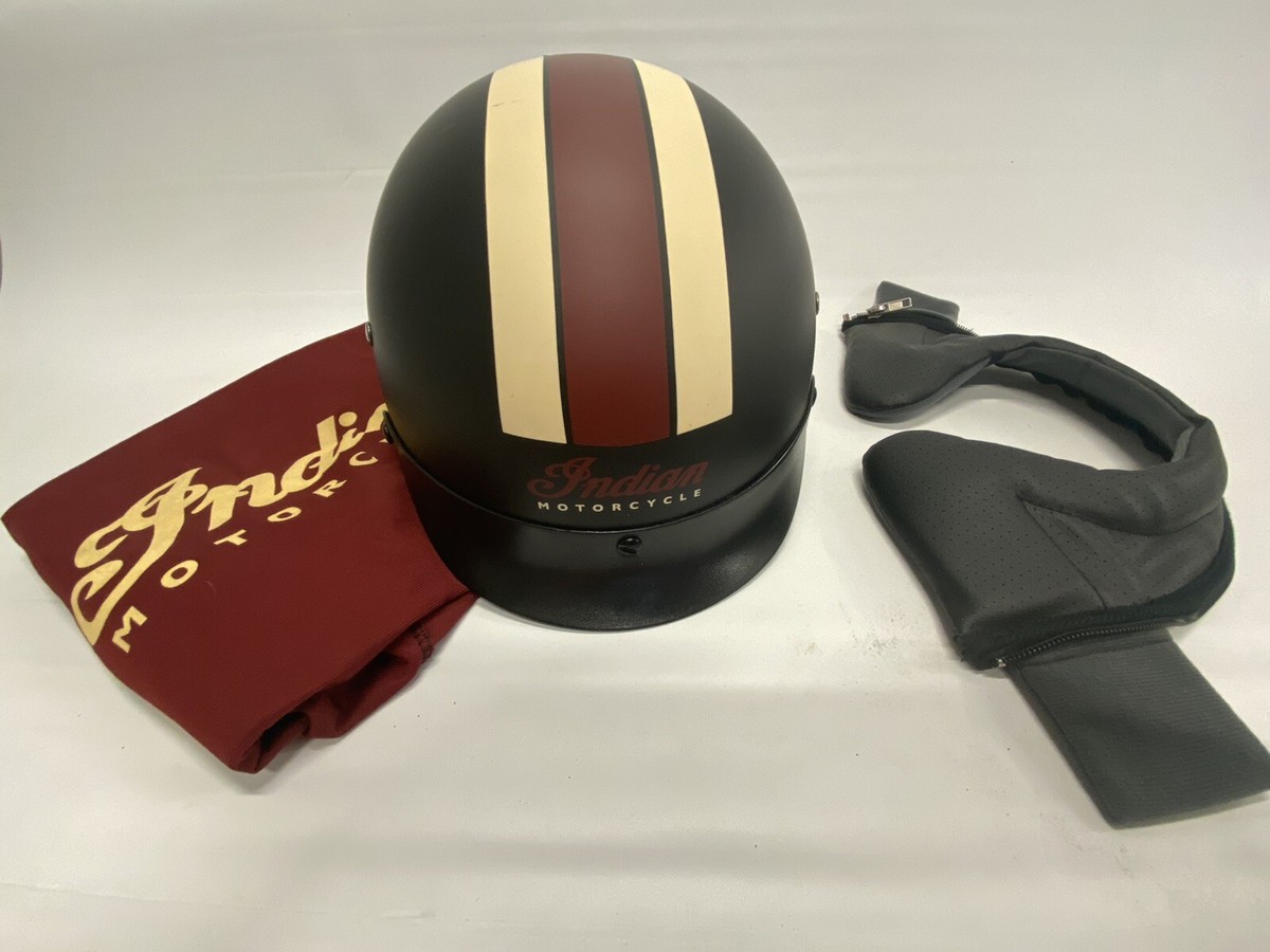GENUINE INDIAN MOTORCYCLE HALF HELMET W/ DROP DOWN VISOR MATTE