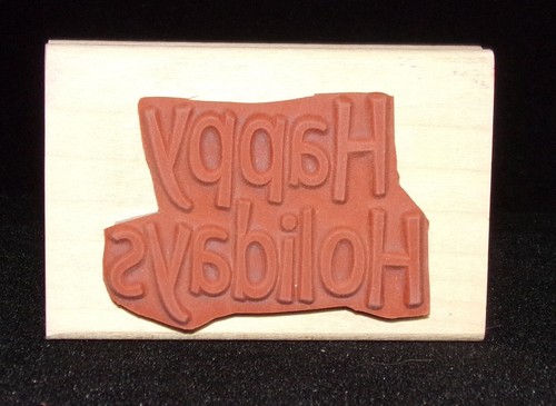Happy Holidays Christmas Single Rubber Stamp by Stampin Up Set All Year Cheer II - Picture 3 of 12