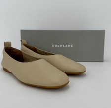 Everlane Italian Leather Day Glove Flats Cream Ivory size 5 Women's Career PO