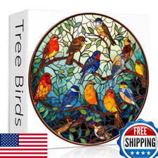 Pickforu Stained Glass Puzzle Bird Puzzles For Adults 1000 Pieces Colorful