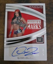 2022 Panini Immaculate WWE Modern Marks Queen Zelina/Zelina Vega 47/99 Auto