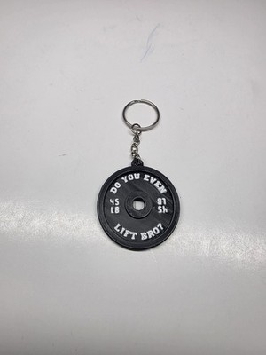 Weight Plate 3D Printed Keychain | Do You Even Lift Bro?