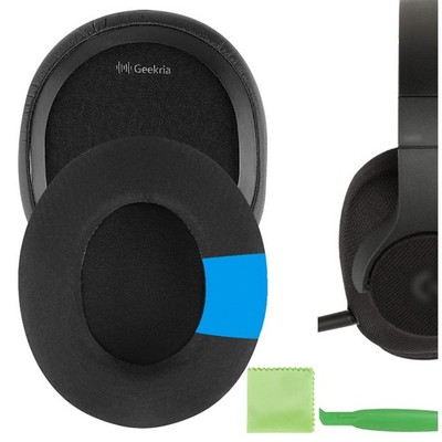 Geekria Cooling Gel Ear Pads for Logitech G433 Headphones (Black)